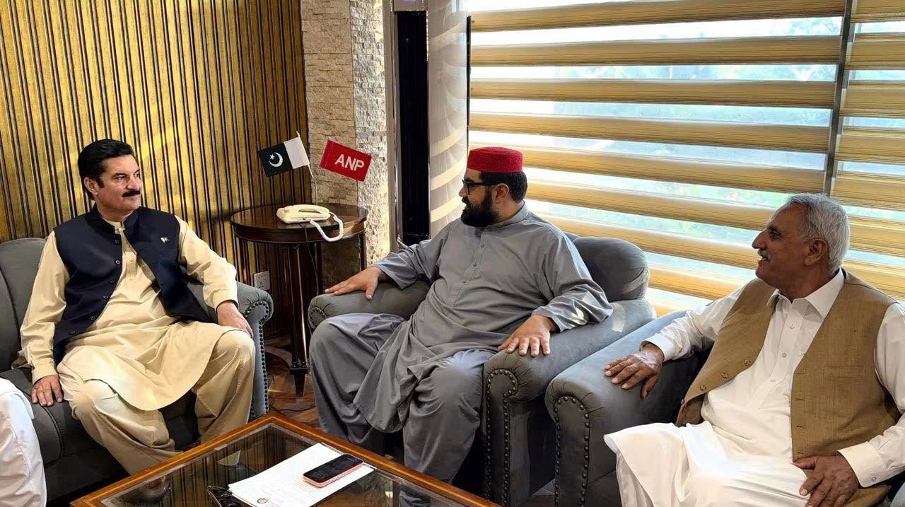 PPP KP President Syed Muhammad Ali Shah Bacha, Governor Faisal Karim Kundi Meet ANP President Senator Aimal Wali Khan