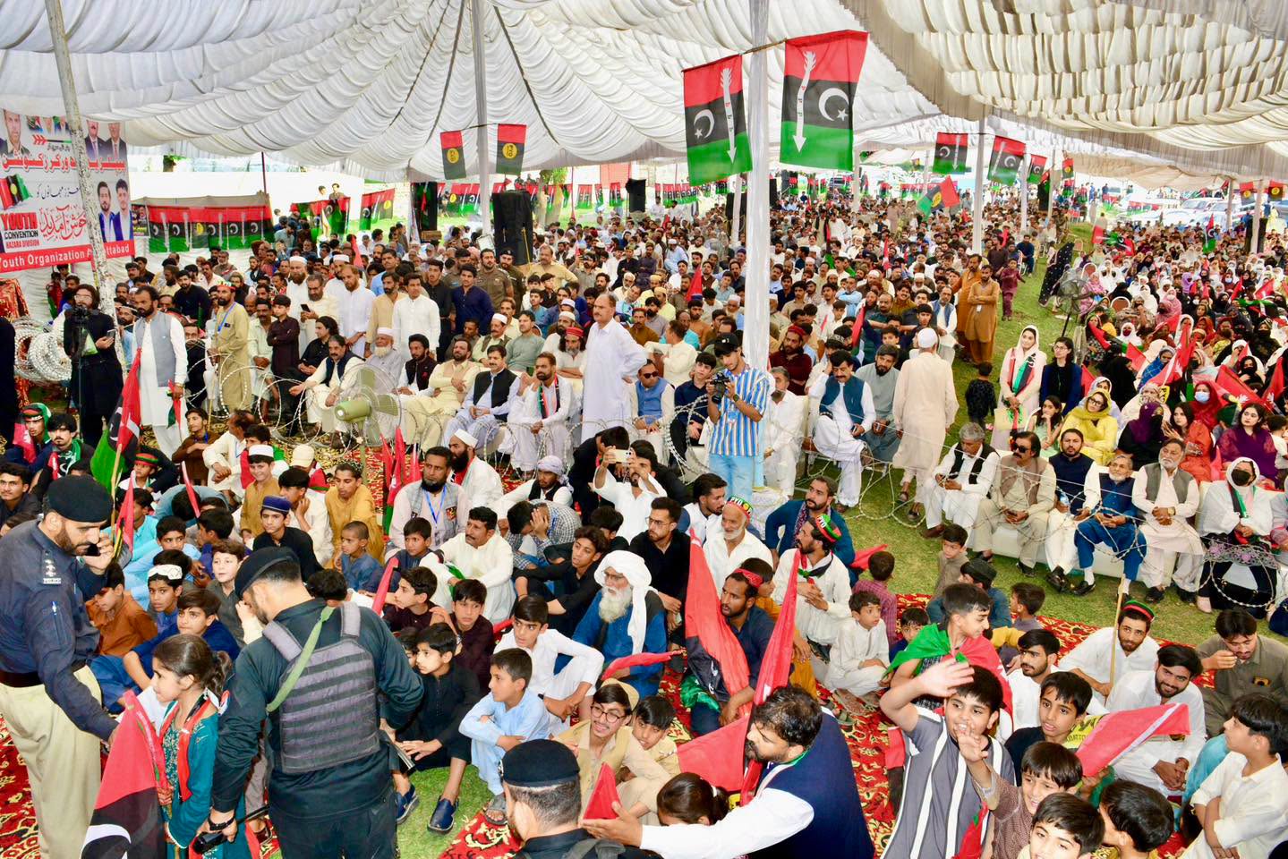 PPP KP President Syed Muhammad Ali Shah Bacha, Governor Faisal Karim Kundi Address Grand Youth & Workers Convention in Abbottabad