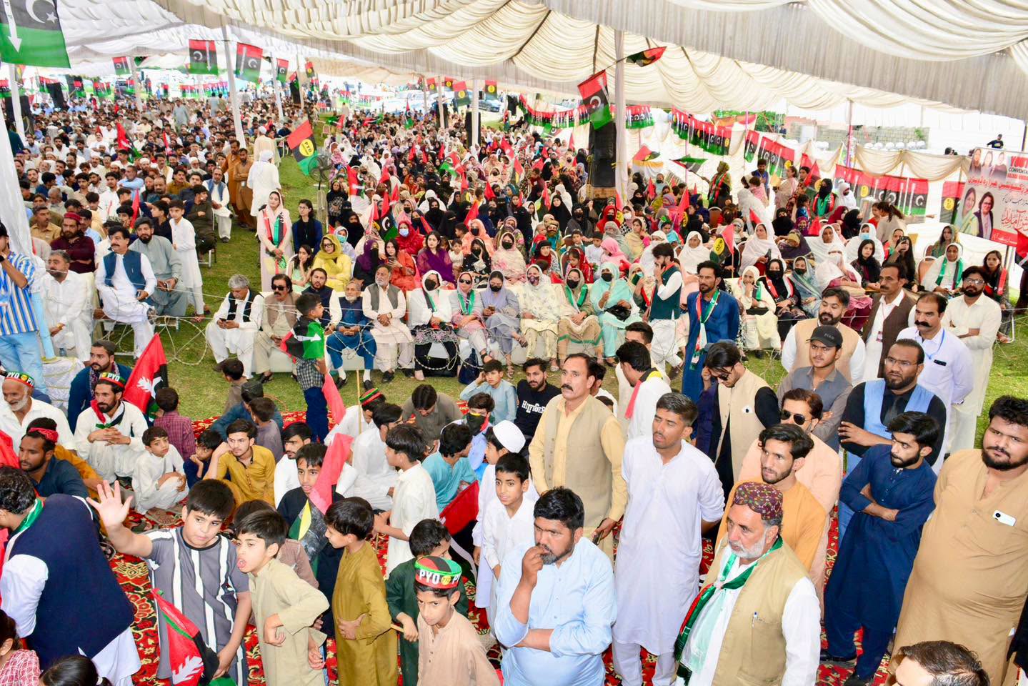 PPP KP President Syed Muhammad Ali Shah Bacha, Governor Faisal Karim Kundi Address Grand Youth & Workers Convention in Abbottabad